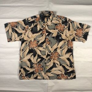 Tori Richard Mens Hawaiian Flower Shirt Medium